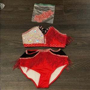 Jazz Musical Theatre Competition Red Costume